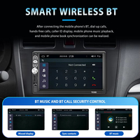 Radio para Auto Podofo de 7'' con Carplay y Android Auto, Reproductor MP5, Bluetooth, FM, EQ, Entrada Auxiliar y Micrófono (Stock UE)