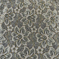 Tissu en maille tricotée extensible jacquard à motif floral grande fleur, brodé ajouré, 100% polyester, pour chemises, robes et textiles de maison