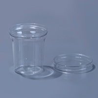 Pot en plastique PET transparent de qualité alimentaire, hermétique, pour protéines en poudre, céréales, aliments secs, pot hermétique