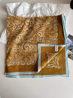 Op maat gemaakte paisley-lijnpatroon katoenen sjaal, op maat bedrukte vierkante bandana's met logo, 55*55cm, bandana's, nekdoek, hoofdsjaal, feest