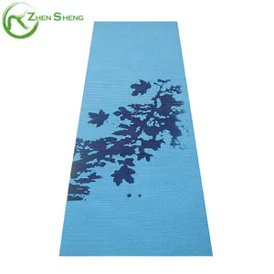 Zhensheng personalizza la stampa ad alta densità eco-friendly esercizio tappetino antiscivolo per yoga in PVC stampa digitale