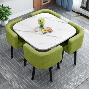 Ensemble <span class=keywords><strong>Table</strong></span> Carrée et Chaises <span class=keywords><strong>de</strong></span> Loisirs Simple et Moderne <span class=keywords><strong>en</strong></span> Vente Chaude pour Maison Magasin Espace <span class=keywords><strong>de</strong></span> Repos pour Cuisine - <span class=keywords><strong>Table</strong></span> <span class=keywords><strong>de</strong></span> Salle à Manger <span class=keywords><strong>en</strong></span> Marbre - Product Image 5