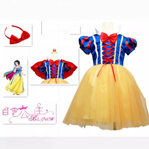 Vestido de Blancanieves para niñas, disfraz de tutú, vestido de actuación, corte en A, satén, fibra de poliéster, verano 2017 - Product Image 4