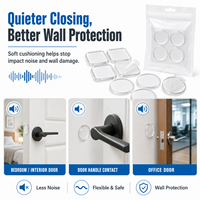 Coussinets silencieux pour poignées de porte, coussinets en silicone transparents autocollants pour la protection des murs et des armoires