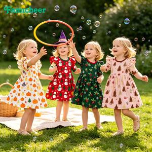<span class=keywords><strong>Vestito</strong></span> da Principessa per <span class=keywords><strong>Bambina</strong></span> con Motivo Natalizio Personalizzato, in Cotone Morbido Ecologico, Delicato sulla Pelle, per Uso Quotidiano e All'aperto - Product Image 4