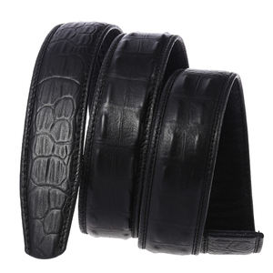 Vente en gros en stock nouveau design ceintures à boucle automatique pour hommes de 3.5cm de largeur <span class=keywords><strong>ceinture</strong></span> en cuir véritable pour hommes sangle sans boucle - Product Image 1