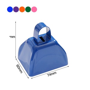 Cloche à main carrée en métal de 3 pouces pour fêtes, avec poignée, pour événements sportifs et animations, vente en gros - Product Image 3