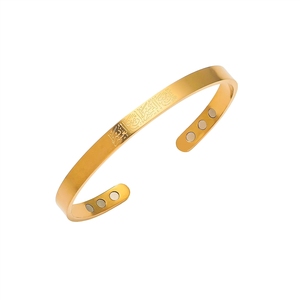 Ensemble de bracelets et bagues magnétiques en acier inoxydable 316L avec calligraphie arabe, résistant au ternissement, prêt à expédier (RTS) - Product Image 2