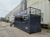 Café-bar en conteneur préfabriqué sur mesure pour l'extérieur