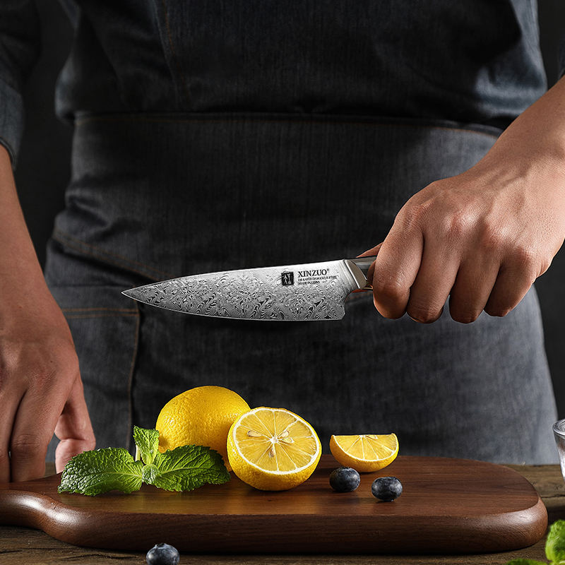 Duo Terre Éclat — 2 couteaux Chef & Utilitaire — présentation