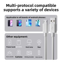 Câble de données Micro USB 6A à charge rapide, compatible universellement avec Honor et autres téléphones Android, conception trapézoïdale à une seule tête, PVC