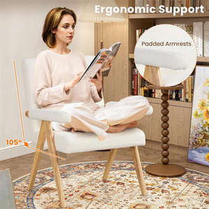 <span class=keywords><strong>Fauteuil</strong></span> de lecture rembourré à prix abordable, <span class=keywords><strong>fauteuil</strong></span> d'appoint en <span class=keywords><strong>tissu</strong></span> avec structure en bois massif - Product Image 6
