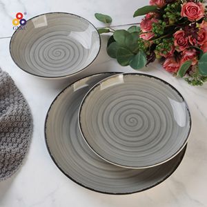 Sanhuan stampa digitale the sky grey stoviglie in ceramica stoviglie in porcellana <span class=keywords><strong>18</strong></span> pezzi <span class=keywords><strong>set</strong></span> da tavola <span class=keywords><strong>piatti</strong></span> e <span class=keywords><strong>piatti</strong></span> - Product Image 2