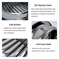 Grille de ventilation murale Lishine moderne en acier inoxydable, réglable et durable, pour sortie d'air encastrée