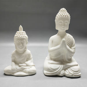 قطع من الحرف الفنية من السيراميك حرف دينية صغيرة لطيفة تقليدية تمثال صغير من السيراميك لشخصية راهب صغير تمثال بوذا - Product Image 4