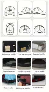 Gorra Deportiva de 6 Paneles con Bordado Personalizado, Ajustable, de Poliéster, de Secado Rápido, para Golf y Running - Product Image 4