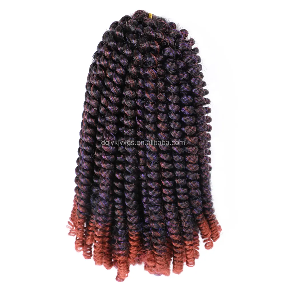 LW-75QT Beauty Spring Twist Hair 8 pouces blond Nubian Spring Twist Crochet Hair Afro Spring synthèse Hair Soft OPP Bag Support