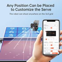 Robot d'entraînement de tennis de table Machine de balle de ping-pong multi-rotation automatique avec télécommande avec application mobile