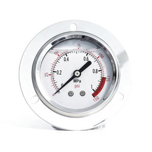 Aço inoxidável Brass Joint Digital Caldeira Manômetro Manômetro de pressão de óleo massa de alta qualidade 0-15Psi Range YN60 Model - Product Image 4