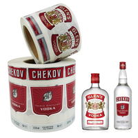 Botellas de Vidrio Personalizables con Logotipo Impreso de 375 ml, 500 ml y 750 ml para Vino, Whisky y Vodka, Botella de Vidrio Transparente con Etiquetas de Efecto Brillante