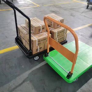 도매 플랫폼 휴대용 핸드 트럭 상점 접이식 핸드 트롤리 4 휠 식료품 트롤리 카트 - Product Image 3