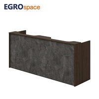 EGROspace Comptoir de réception moderne en bois pour hôtel, design élégant, table de hall d'entrée