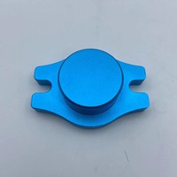 Pièces de support fourche en aluminium usinées CNC et usinées par électroérosion à fil, anodisées argent bleu, pour équipement d'automatisation de l'usinage