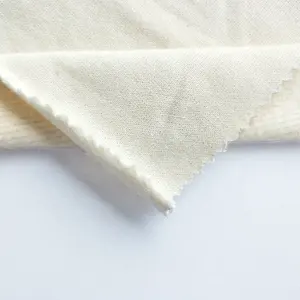 High quality white 100% cotton terry towel fleece knit fabric