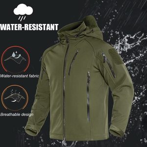 <span class=keywords><strong>Veste</strong></span> coupe-vent d'hiver à capuche pour homme, <span class=keywords><strong>veste</strong></span> <span class=keywords><strong>softshell</strong></span> imperméable, <span class=keywords><strong>veste</strong></span> de randonnée, <span class=keywords><strong>veste</strong></span> tactique de travail - Product Image 5
