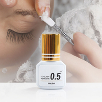 Colle pour faux cils imperméable personnalisée pour cils en bande, colle pour cils en grappe, colle liquide noire et blanche à séchage rapide, marque privée