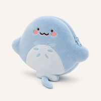 Porte-monnaie en peluche mignon Ray, pochette douce en tissu, sac à monnaie de dessin animé, cadeau pour étudiants