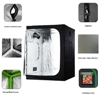 Kit de tente de culture 80x80x160cm complet avec lumière de culture LED et système de filtre de ventilateur de ventilation pour champignons et plantes
