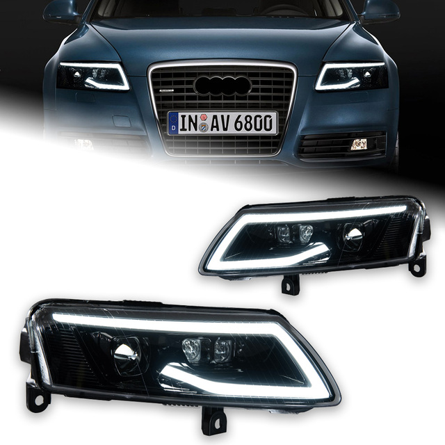 Car Lights for A6 2005-2011 A6L C6 S6 LED Auto Headlight Assembly Upgrade Dynamic Signal Lamp LHD RHD Version Tool Accessories