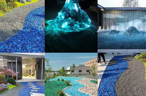 Chips de <span class=keywords><strong>Vidrio</strong></span> Triturado de 1-3 mm, Piedras Decorativas para Jardinería, Pavimentación, Paisajismo y Piscinas - Product Image 5