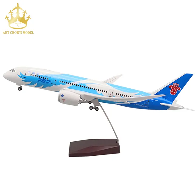 Large Airplane Model Kit Boeing 787 China Southern Airlines 1/130 Plane Model Led