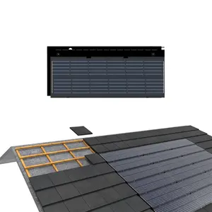 Fabrika doğrudan güneş fayans BIPV düz çatı yüksek kaliteli çift cam güneş pili bipv panelleri çözümleri ahşap evler güneş fayans