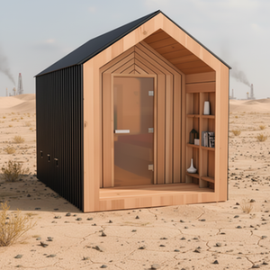 Usine de fabrication de sauna extérieur sur mesure, poêle à vapeur électrique en bois massif sur mesure <span class=keywords><strong>pour</strong></span> sauna intérieur, <span class=keywords><strong>pour</strong></span> usage en villa avec panneau de commande 220V - Product Image 1