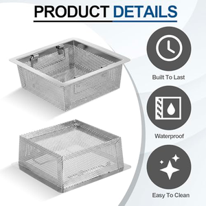 Cesta perforada de acero inoxidable 304 316 personalizada para preparación de alimentos, cesta de acero para preparación de alimentos - Product Image 3