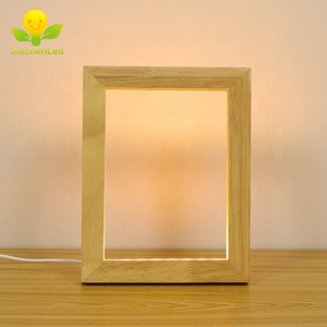 Cadre <span class=keywords><strong>photo</strong></span> électrique en bois personnalisé amusant avec <span class=keywords><strong>effet</strong></span> 3D et lumière LED USB - Product Image 1