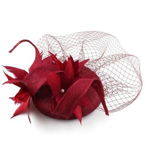 เครื่องประดับผมเจ้าสาวสไตล์ยุโรปอเมริกัน ผ้าตาข่าย ผ้าปิดหน้า หมวกคลุมผมสุดหรู สำหรับผู้หญิง - Product Image 6