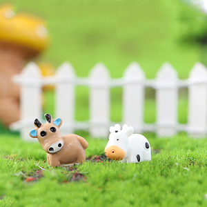 Simulated Cattle <b>Cow</b> Resin Figurine Miniatures Mini Animal Ox Charm <b>Ornaments</b> for Landscape Decorations DIY Accessories - Product Image 5