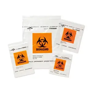 Sterile Sample Medical Biohazard Bags Specimen Transport Bag Document Pouch Plastic zip bag