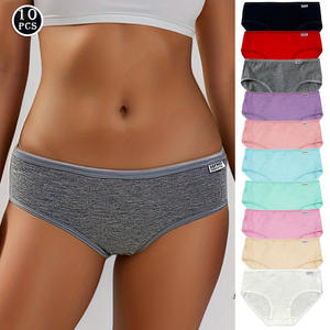 Poliga Fox spezial isiert sich auf Temu Asian Size Pure Cotton Dünne Damen Mädchen Mid-Low Taille Nahtlose Riemen Solide Studenten Unterwäsche - Product Image 2