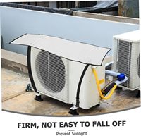 Housse de climatiseur argentée, protection solaire, facile à installer, unités extérieures, bloque les rayons du soleil, réduit la pression