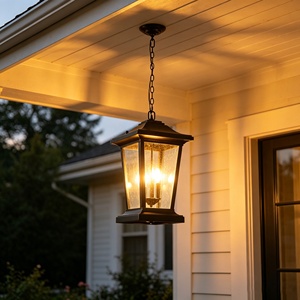 Factory Wholesale Courtyard Villa Balcony <b>Corridor</b> Lighting Aluminum Glass Ceiling <b>Light</b> Waterproof LED Pendant - Product Image 5