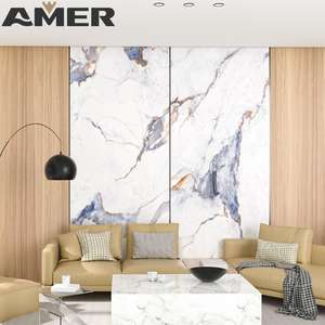 Amer fabrika fiyat yüksek parlak duvar dekoratif TV kurulu UV mermer levha PVC duvar paneli - Product Image 4