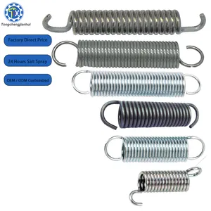 OEM Manufacturer Customized Heavy Duty Large Metal Wire Stainless Steel Conical Pulling Tension Extension Coil Springs With Hook