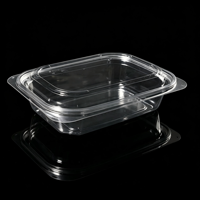 Conteneur à fruits transparent en PET avec couvercle à clipser, plateau alimentaire séparé pour fruits frais coupés, vente au détail, vente en gros, qualité alimentaire, OEM personnalisé