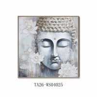 Toile d'art bouddhiste éclairée, impression encadrée de lotus zen, décoration murale spirituelle pour salle de yoga