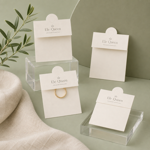 Elegant Custom Ring Display Card for <b>Jewelry</b> <b>Packaging</b> and Boutique Retail Presentation rings gift store display - Product Image 1